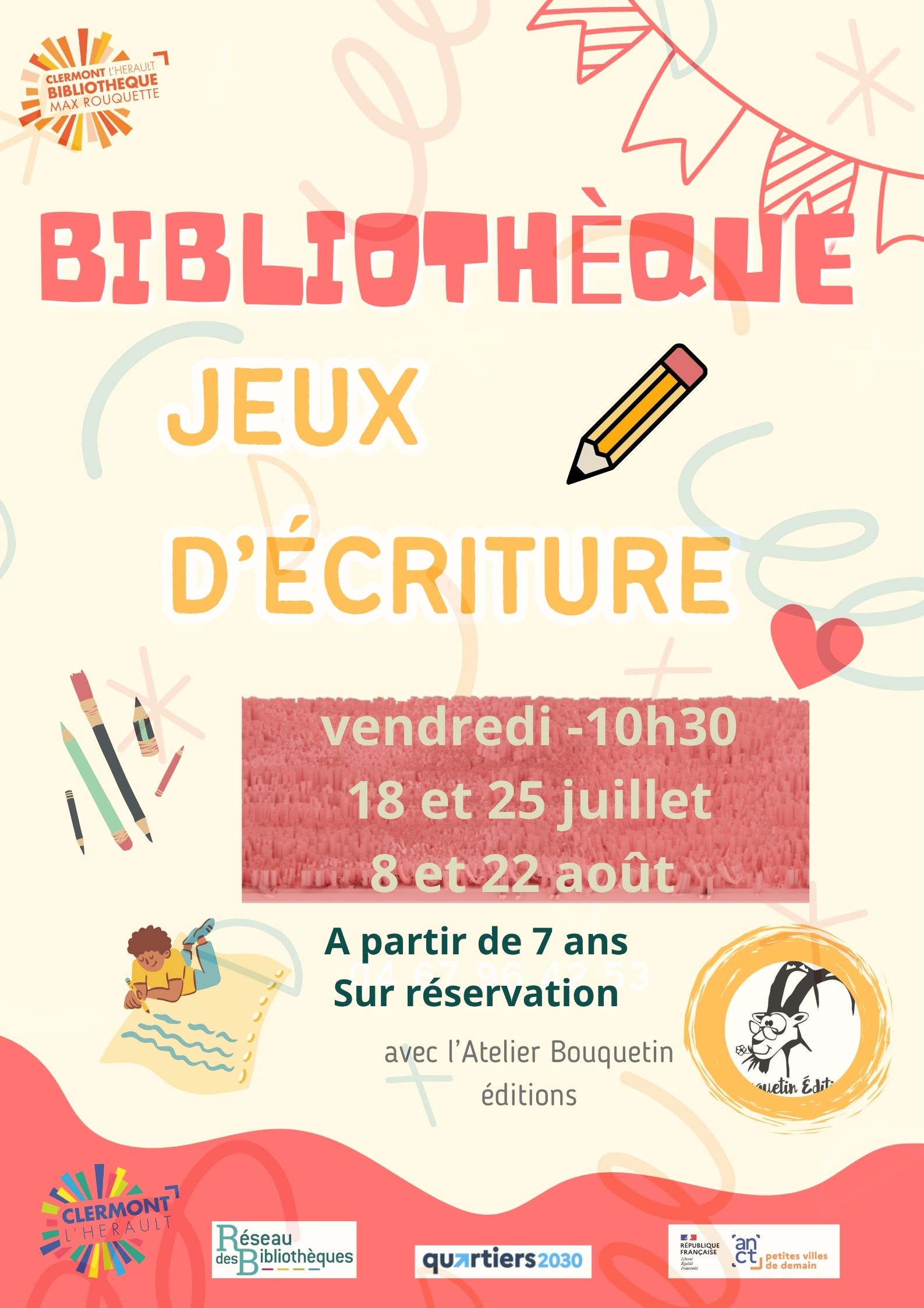 Image JEUX D'ÉCRITURE A LA BIBLIOTHEQUE