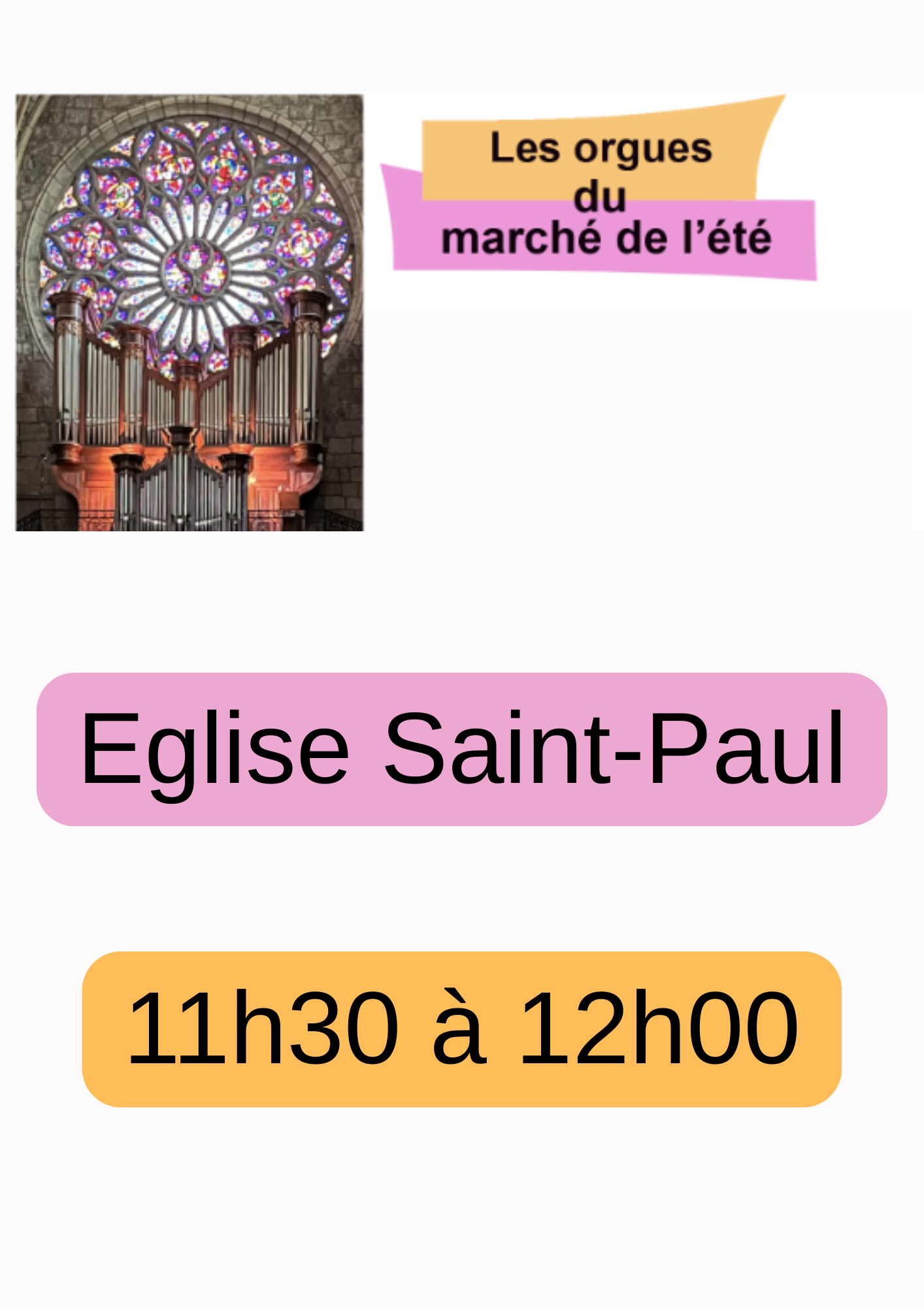 Image CONCERT D'ORGUE DU MARCHÉ