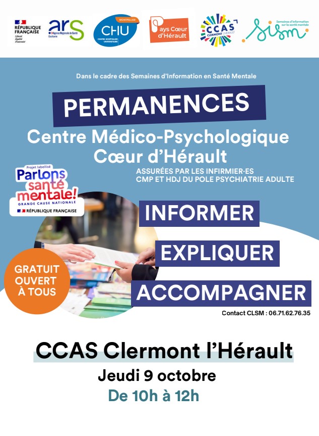 Image PERMANENCE - CENTRE MEDICO-PSYCHOLOGIQUE DU COEUR D'HÉRAULT