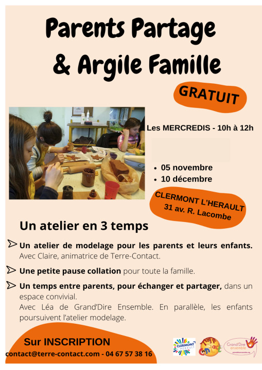 Image ATELIER | PARENTS PARTAGE & ARGILE FAMILLE
