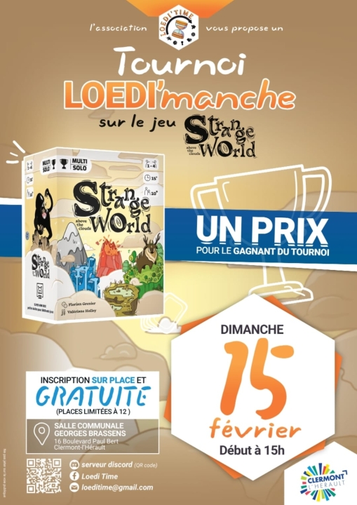 Image TOURNOI LOEDI'MANCHE - Sur le jeu Strange World above the clouds 
