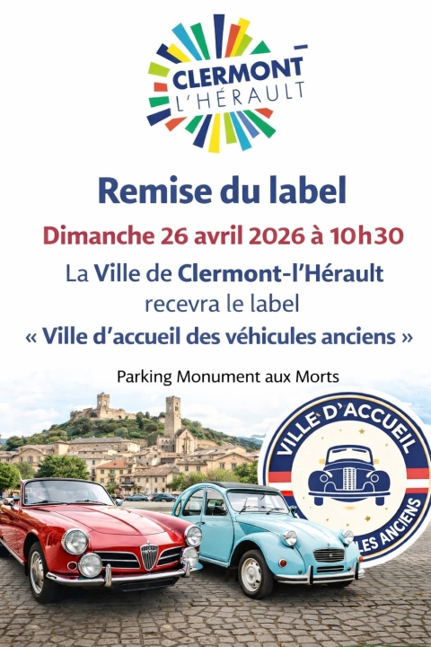 Image REMISE LABEL - VILLE D'ACCUEIL DES VÉHICULES ANCIENS