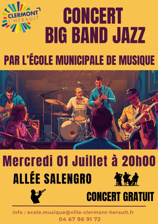 Image CONCERT DU BIG BAND JAZZ DE L'ÉCOLE MUNICIPALE DE MUSIQUE