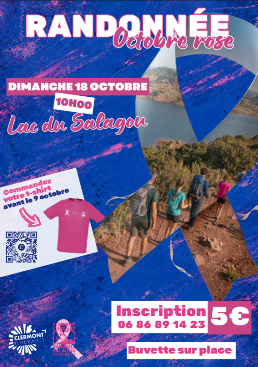 Image DANS LE CADRE D'OCTOBRE ROSE .... RANDONNÉE DU HAND BALL CLUB CLERMONTAIS
