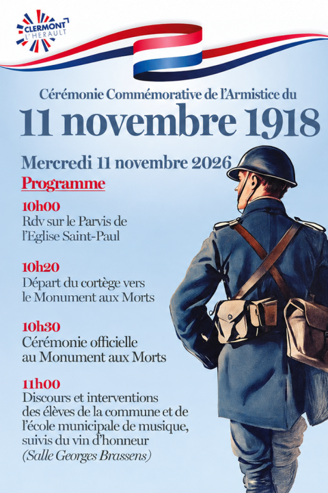 Image CÉRÉMONIE COMMÉMORATIVE DE L'ARMISTICE DU 11 NOVEMBRE 1918 