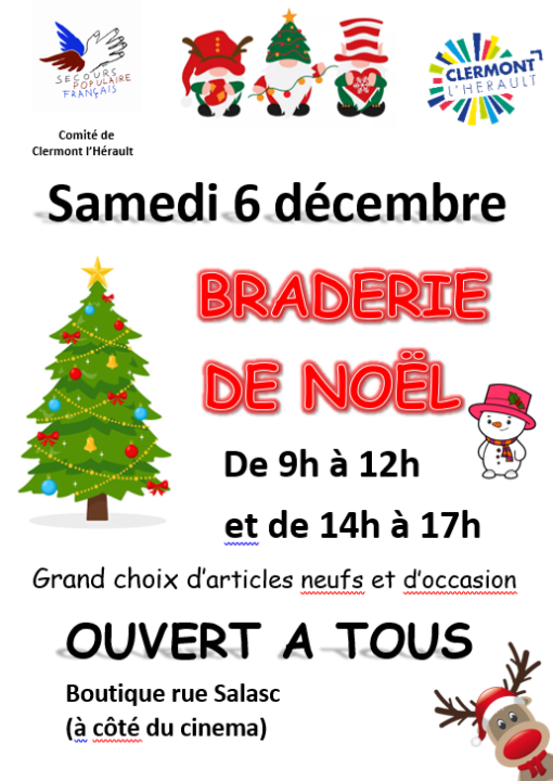 Image BRADERIE DE NOËL DU SECOURS POPULAIRE