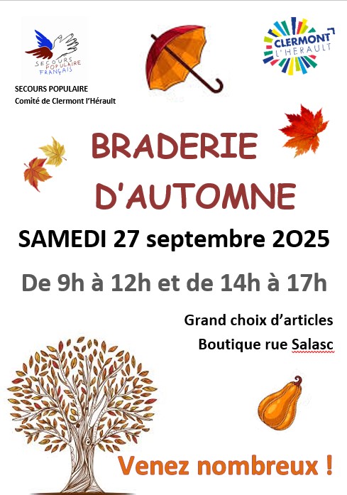 Image BRADERIE D'AUTOMNE DU SECOURS POPULAIRE