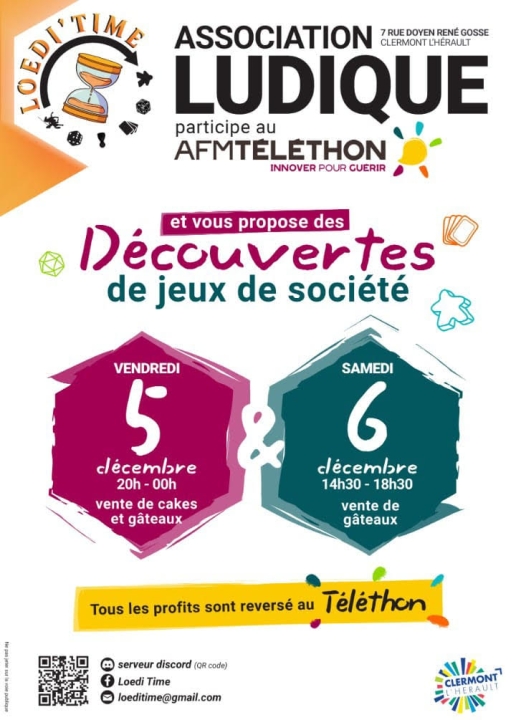Image TÉLÉTHON 2025 | LOEDI'TIME VENTE DE GATEAUX