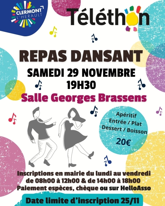 Image TÉLÉTHON 2025 | REPAS DANSANT