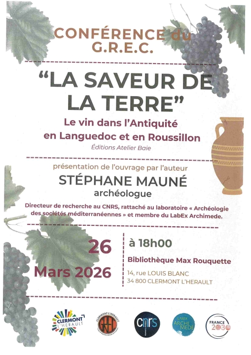 Image CONFÉRENCE DU G.R.E.C. - LA SAVEUR DE LA TERRE